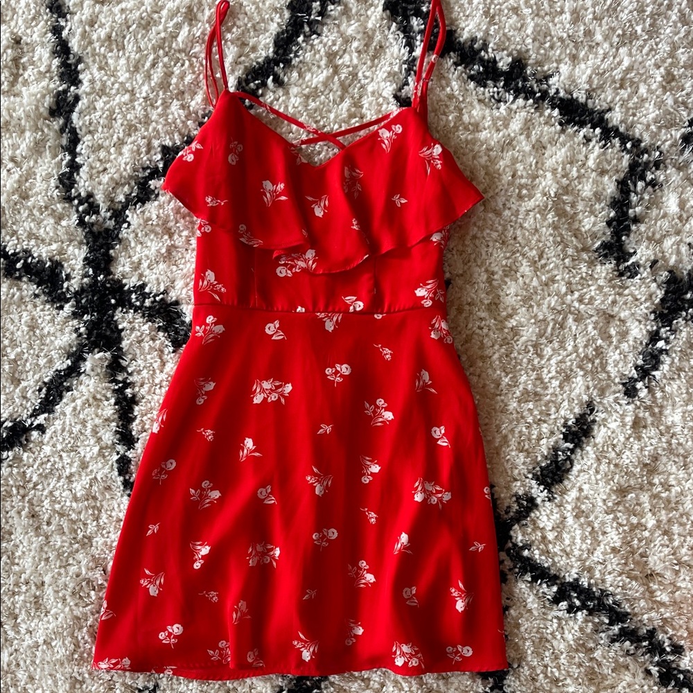 Three Hearts Scarlet Floral Dress